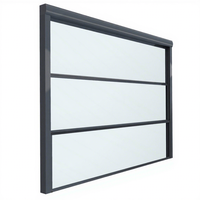 Fenêtres et portes coulissantes automatiques motorisées au design moderne, cadre en alliage d'aluminium, ouverture verticale, persiennes pliantes
