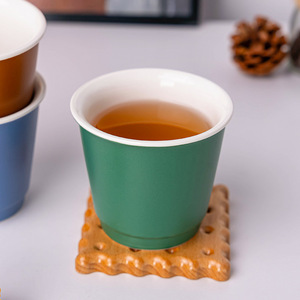 Mug en céramique, couleur unie, sans anse, petit mug à café pour la maison, cadeau, logo personnalisé - Product Image 3