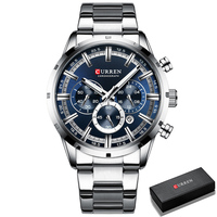 Montre CURREN pour homme, marque haut de gamme, sport, quartz, montres pour homme, acier plein, étanche, chronographe, montre-bracelet pour homme, Relogio Masculino