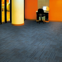 Dalles de moquette modulaires 50x50cm en polypropylène, avec support en PVC rayé, absorption acoustique, écologiques, pour sols commerciaux, résidentiels, bureaux et hôtels