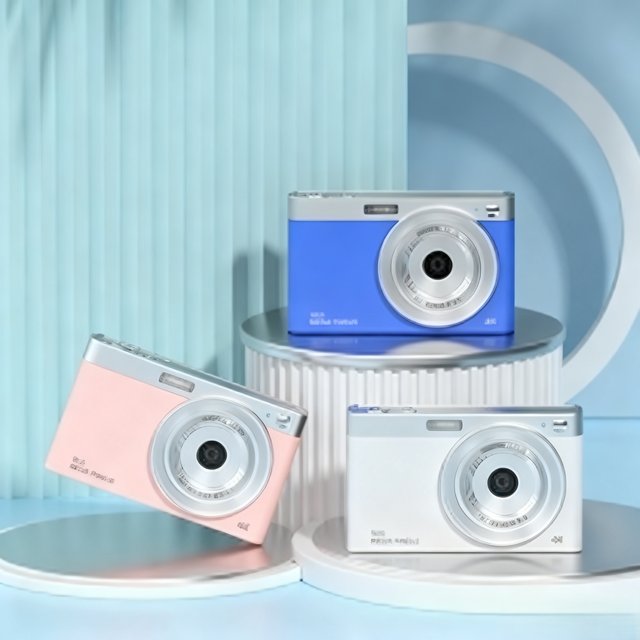 High Quality 4K Retro Vintage Style 50MP Compact Point & Shoot with 2.88 Inch IPS Screen 16x Zoom SD Card for Travel Vlogging