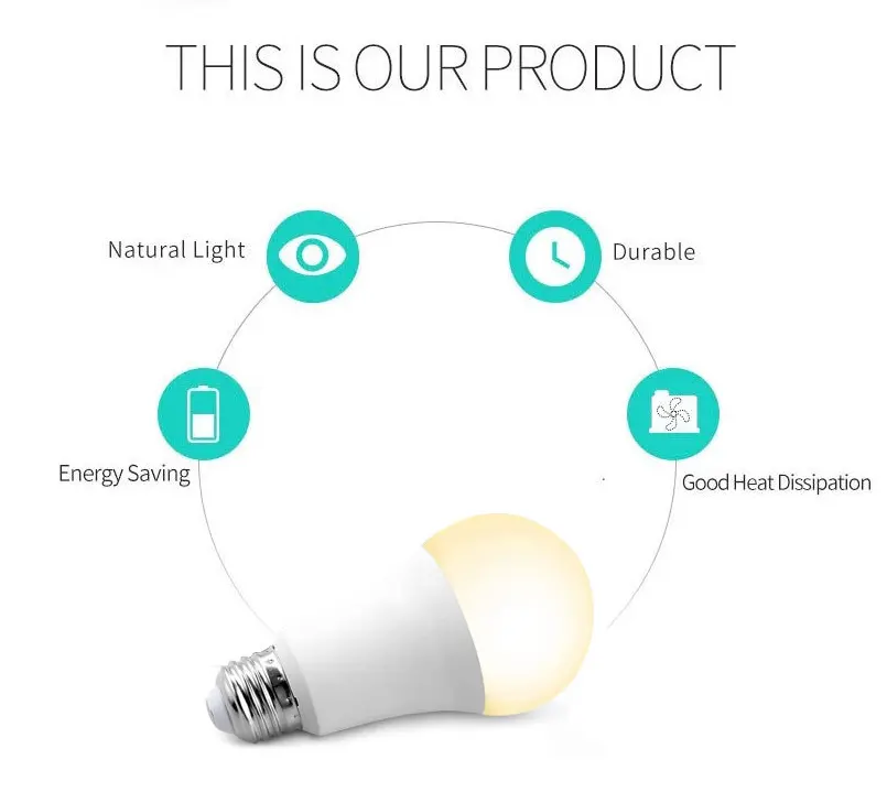 Wholesale led smart light bulbs Smart double color LED Bulb 9W E26 E27 B22 With Memory Mode