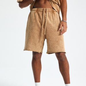 กางเกงขาสั้นวินเทจสำหรับผู้ชายผ้าคอตตอนแท้สำหรับ100% 420แกรมตามสั่งโลโก้2025สตรีทแวร์สำหรับฤดูร้อน - Product Image 5