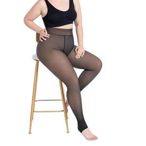 Prix de gros Leggings d'hiver pour femmes Collants thermiques Collants pour femmes Taille haute Doublure en polaire - Product Image 5