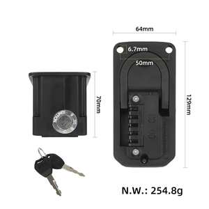 Verrou de batterie pour vélo électrique Engwe, verrou de compartiment de batterie amovible, verrou de port de charge pour boîte de batterie de vélo électrique Engwe avec clés - Product Image 2