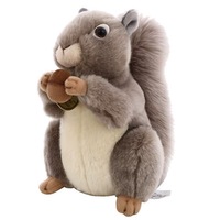 Peluche réaliste d'écureuil en gros, adorable jouet pour enfants, cadeau d'anniversaire