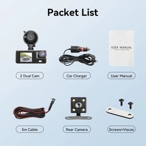 מקליט נהיגה A22 עם <span class=keywords><strong>3</strong></span> מצלמות, רזולוציית HD 1080P, עדשה משולשת עם מצלמת רוורס ו-WIFI, מקליט וידאו לרכב - Product Image 6