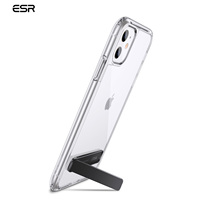 ESR Impression personnalisée Anime Alliage d'aluminium Noir Push-Pull Support pour téléphone portable Support pour téléphone portable Coeur Griptok