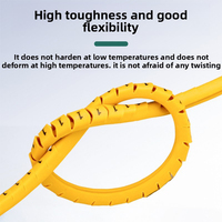 Marqueur de câble en PVC de 0 à 9, jaune, EC-0/1/2/3/J, résistant à la chaleur, enroulement en spirale, identificateur de câble flexible, accessoires de câblage