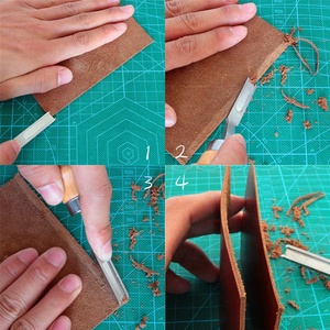 Juego de 18 piezas de herramientas de punzonado y ranurado para cuero, kit de bricolaje para el hogar, para costura, tallado, ranurado de asientos y reparación intensiva de cuero y lona - Product Image 3