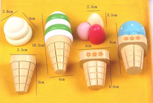 Jouets de <span class=keywords><strong>Simulation</strong></span> pour bébés, crème glacée magnétique, en bois, jeu de <span class=keywords><strong>cuisine</strong></span>, nourriture, cadeau d'anniversaire, de noël - Product Image 5