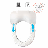 NAVISANI NS301B0 Siège de toilette automatique en plastique avec système d'auto-nettoyage et fonction antimicrobienne pour toilettes publiques