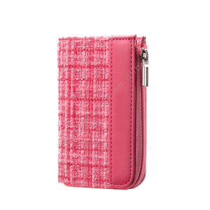 WRIZA Zipper RFID Short <b>Card</b> <b>Holder</b> Compact Genuine Leather <b>Wallet</b> with Secure Closure Stylish Daily Carry for Men and Women - Product Image 1