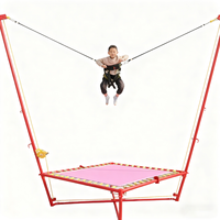 2mx2mx4m Sicheres Weiches Faltbares Tragbares PVC Polypropylen Bungee-Jump-Trampolin für Innen- und Außenbereich Gewerbliche Nutzung Jungen Mädchen Kinder