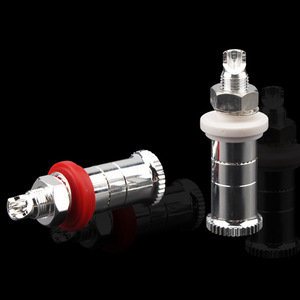 OEM gümüş plaka bağlama sonrası terminali hoparlör kablosu konektörü kadın Jack priz adaptörü HIFI aksesuarları - Product Image 6
