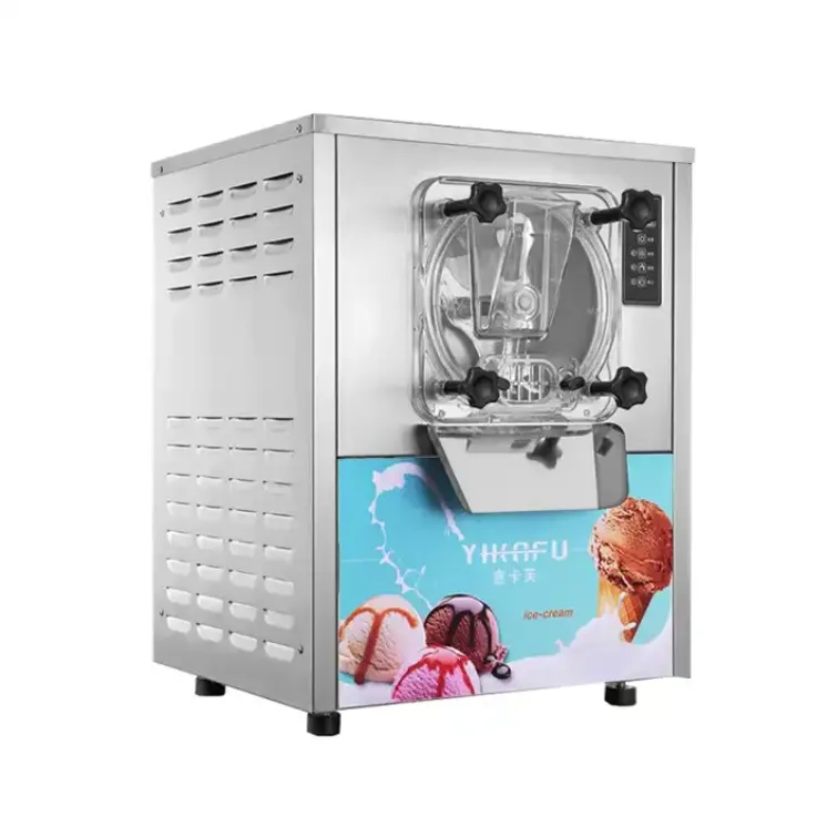 เครื่องทำไอศกรีมเนื้อนุ่มขนาดเล็กแบบโยเกิร์ตหน้าจอสัมผัสเครื่องจำหน่ายแบบตั้งโต๊ะทำจากประเทศจีน