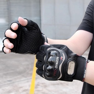 Gants de moto à demi-doigts <span class=keywords><strong>pour</strong></span> hommes Équipement de cyclisme Wearable Lady Knight Racing Summer Fingerless Glove Protective Gear Gloves - Product Image 1