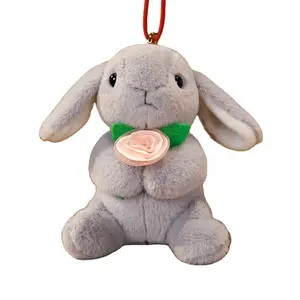 2023 New Year Chinese Wholesales custom plush stuffed bunny rabbit plush keychain