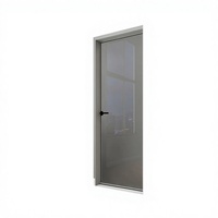 Porte à charnière moderne de marque supérieure, en aluminium, coupe-vent, avec technologie de verrouillage silencieux, pour usage intérieur (chambre, cuisine, salle de bain)