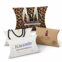 Boîte d'emballage en carton personnalisée avec logo imprimé et poignée en ruban pour les extensions de cheveux et les mèches de perruques