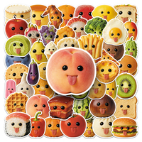 60 autocollants créatifs personnalisés abstraits, amusants, de dessins animés, imperméables pour consoles de jeux et voitures