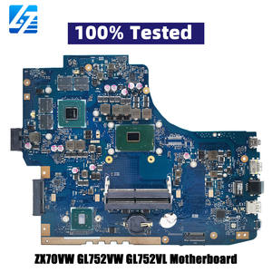 Carte mère de remplacement pour ordinateur portable ASUS ROG Strix <span class=keywords><strong>GL752VW</strong></span> ZX70VW <span class=keywords><strong>GL752VW</strong></span> GL752VL avec processeur I5 I7, 100% testée et fonctionnelle - Product Image 1