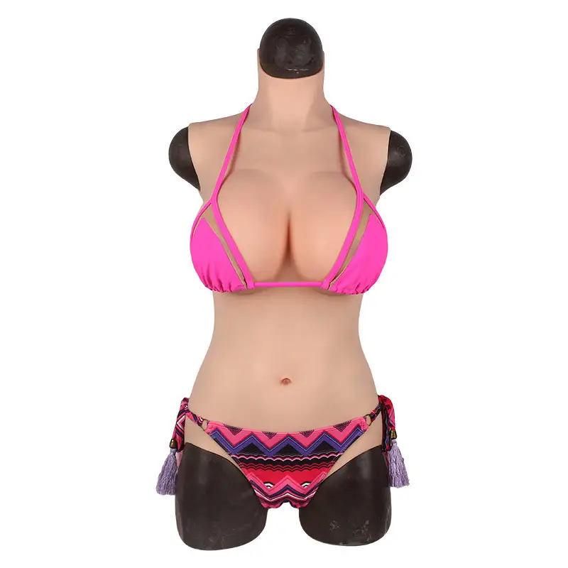 manufacture swimsuit triangle false breast form fake vagina for men female underwear realistic silicone e cup breast forms