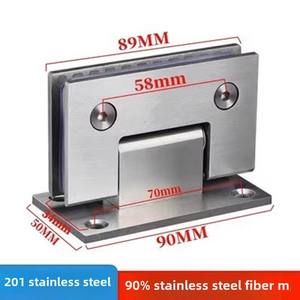 モダンステンレススチール90度スイングヒンジロータスリーフフレームレスガラスドアクリップバスルーム & キッチン用シャワールームアクセサリー - Product Image 6