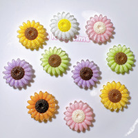 Aksesoris Resin DIY Bunga Matahari dan Daisy untuk Hiasan Cangkir, Hiasan Rambut, dan Casing Ponsel Buatan Tangan