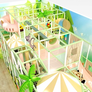 Parque Infantil Interior con Temática de Jungla, Set de Juego Suave con Tobogán y Piscina de Pelotas, Material PP, Equipo de Juego para Niños - Product Image 5