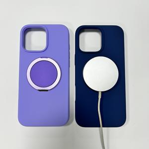 Sottile custodia protettiva in Silicone magnetico per ricarica Wireless con supporto ad anello per iPhone 12 13 14 15 16 17 Pro <span class=keywords><strong>Max</strong></span> - Product Image 2