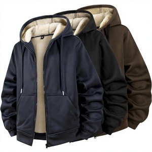 Chaqueta Bomber para Hombre, Tallas Europeas S-6XL, Talla Grande, Fibra de Poliéster, Forro Polar, Gruesa, con Capucha y Cremallera, Estilo Urbano Informal - Product Image 3