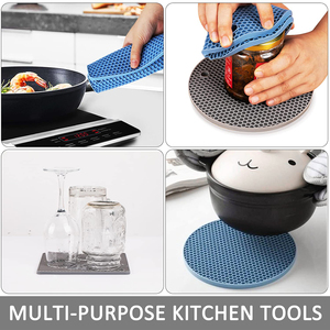 Classic Multipurpose Food Grade Eco-Friendly Silicone <b>Trivet</b> Non-Slip Heat Resistant for Countertops and Spoon Rest - Product Image 3