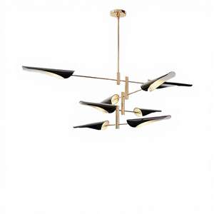 Lámpara de Techo Colgante LED de Hierro de Estilo Mid-Century de Lujo, Regulable, Diseño Moderno, para Sala de Estar, Alto CRI 95 - Product Image 2