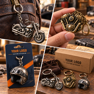 Llaveros Personalizados de Motor de Motocicleta 3D, de Aleación de Zinc Fundido a Presión, con Diseño de Pistón Mecánico, Venta al Por Mayor, OEM, ODM - Product Image 3