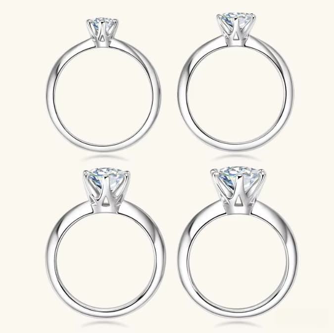 Moissanite 1ct Or Blanc