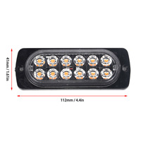 Yosovlamp voiture LED lumière latérale 12-24V camion voyant d'avertissement latéral 12LED 36W lumière clignotante haute puissance