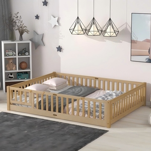 <span class=keywords><strong>Letto</strong></span> Montessoriano per <span class=keywords><strong>Bambini</strong></span> Struttura <span class=keywords><strong>Letto</strong></span> di Design in Legno per Bambino con Recinzione e Porta - Product Image 5