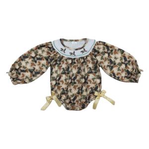 RTS Baby <b>Girls</b> Newborn <b>Toddler</b> Cotton Spandex Hunting Camouflage Screen Printed Mallard Bubble Romper Baby <b>Clothing</b> Worsted - Product Image 1