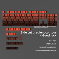 Capuchons de touches PBT Cherry Profile 133 touches, dégradé Blackberry Contour, gravure latérale, sublimation, pour clavier mécanique à interrupteurs MX
