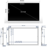 AUO Modules d'affichage LCD 21.5 ''Full HD super haut contraste 1920x1080 LVDS 30 broches 21.5 pouces modèle T215HVN01.1