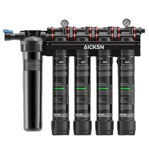 Aicksn เครื่องทำน้ำให้บริสุทธิ์แบบใช้ถ่านกัมมันต์สีดำขนาดใหญ่ปั๊มน้ำด้วยมือแบบไม่มีไฟฟ้า6ขั้นตอน <span class=keywords><strong>RO</strong></span> - Product Image 3