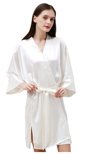 22 Momme 100% puro abito di seta per le donne puro colore lungo Kimono accappatoi morbido <span class=keywords><strong>camicia</strong></span> <span class=keywords><strong>da</strong></span> <span class=keywords><strong>notte</strong></span> - Product Image 3