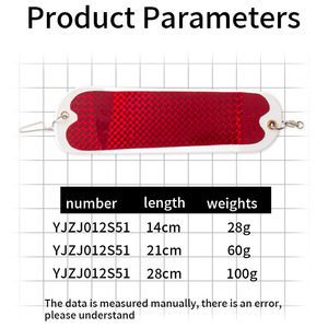 Señuelo de pesca de agua media con doble aleta de 5.5, 8 y 11 pulgadas para salmón, cebo duro para pesca con señuelos - Product Image 5
