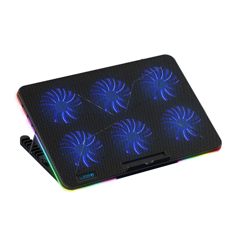 RGB USB מחשב נייד קירור pad 6 אוהדי מחברת קירור Pad Tablet pc משחקי מחשב נייד cooler עבור 15.6 אינץ מחברת cooler