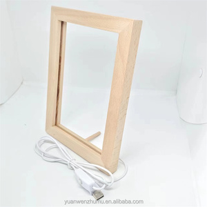 Bán Chạy Nhất Chất Lượng Cao Tùy Chỉnh 5V USB Powered Bằng Gỗ <span class=keywords><strong>LED</strong></span> Khung Ánh Sáng Ban Đêm Tùy Chỉnh Hiển Thị Giá - Product Image 4