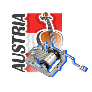 Caja de música de Austria de alta calidad, movimiento de 18 notas, caja de música con manivela, melodía personalizada, regalo de Viena - Product Image 1