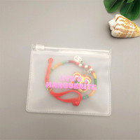 Petits sacs zip-lock en PVC personnalisés emballage de bijoux sac à fermeture éclair transparent mini boucle d'oreille 4X4CM 6*6cm taille pochette sac en plastique givré