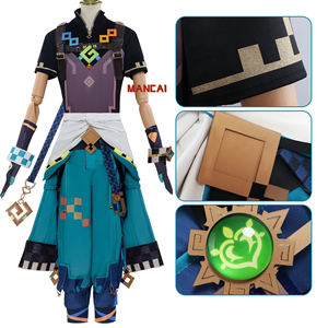<span class=keywords><strong>Genshin</strong></span> <span class=keywords><strong>Impact</strong></span> Kinich Cosplay disfraz conjunto completo juego peluca zapatos uniforme traje hombres niños Anime FIESTA DE Halloween accesorios de juego de rol - Product Image 1