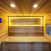 Sauna intérieur humide avec designs/logos personnalisés, design moderne, sauna commercial intérieur avec panneau de commande intelligent pour usage domestique